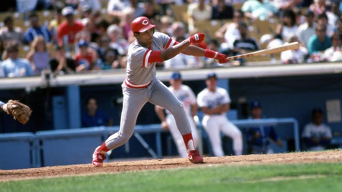 Hall of Famer Barry Larkin against the Los Angeles Dodgers. Larkin recently did an interview on the lack of