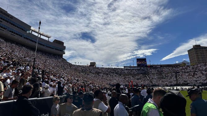A full Folsom Field in the fourth quarter of the Colorado-USG game on Saturday