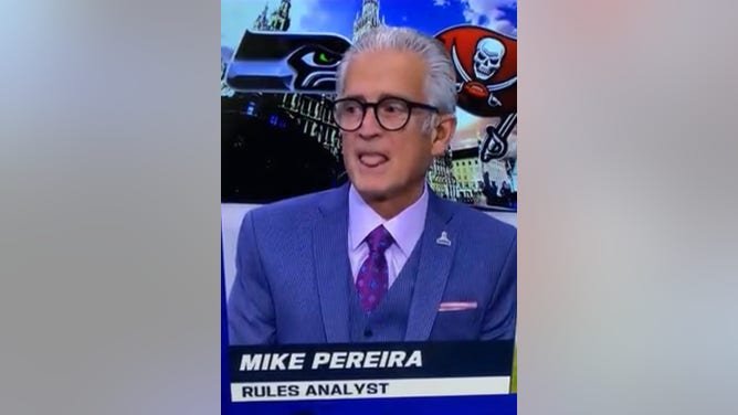 Mike Pereira caught by FOX cams.