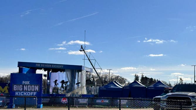 FOX Sports setup of 'Big Noon Kickoff' before the Michigan, Ohio State game on Saturday. Courtesy of Trey Wallace