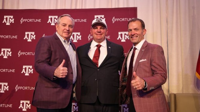 Mike Elko was introduced as the new head coach at Texas A&M on Monday, when it could've easily been Mark Stoops Courtesy of Texas A&M Athletics