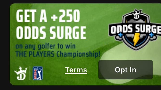 DraftKings Sportsbook's promotional odds for THE PLAYERS Championship in 2023.