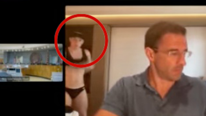 Half Naked Man Appears In Background Of Arizona Dem's Zoom Call