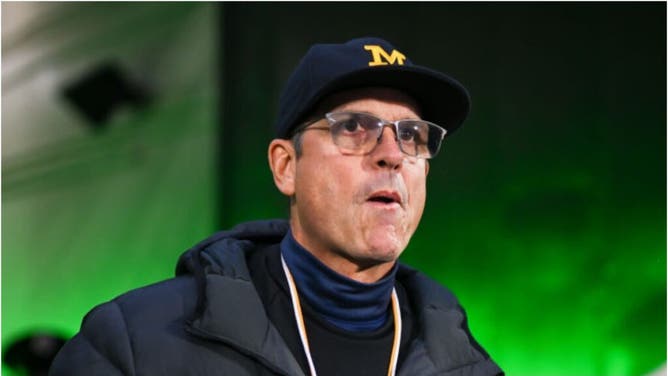 Michigan coach Jim Harbaugh might not be on the sidelines next year if he chooses to stay in Ann Arbor. (Credit: Getty Images)