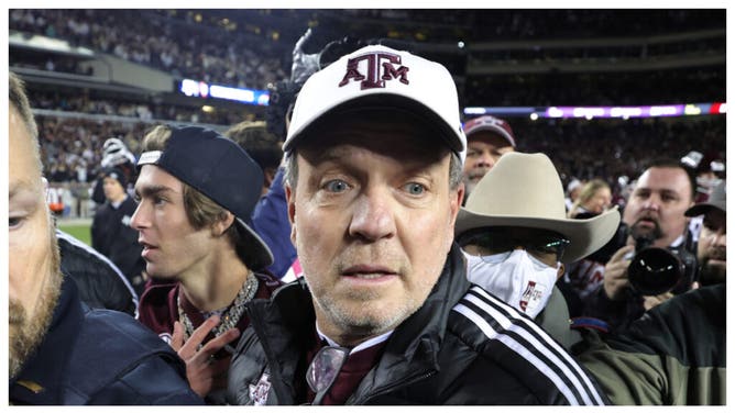 Texas A&M football coach Jimbo Fisher has the most players leaving. (Credit: Getty Images)