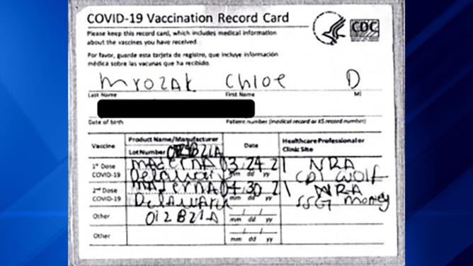Maderna fake vaccine card