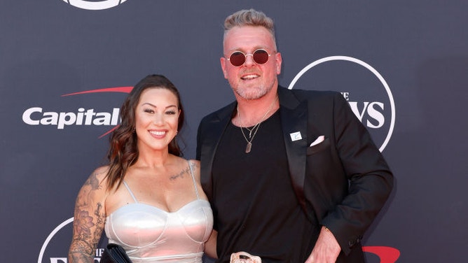 Samantha McAfee and Pat McAfee attend The 2023 ESPY Awards presented by ESPN at Dolby Theatre on July 12, 2023 in Hollywood, California.