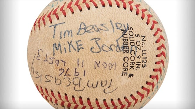 Mike Jordan autographed baseball
