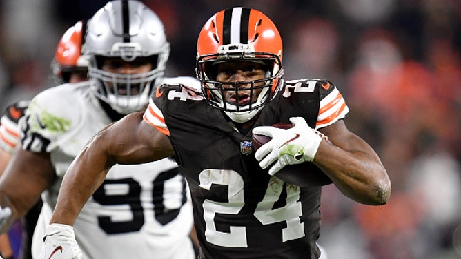 Browns running back Nick Chubb is now part of the debate whether NFL running backs should be paid high guarantees.