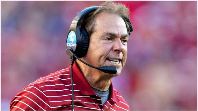 Alabama football coach Nick Saban shared wise advice about what it means to be a beast. Watch a video of his comments. (Credit: Getty Images)