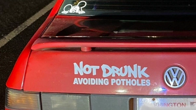 Not Drunk Avoiding Potholes driver