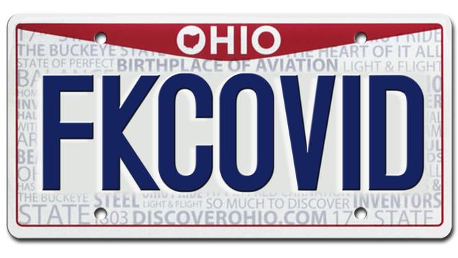 Ohio rejected COVID license plate