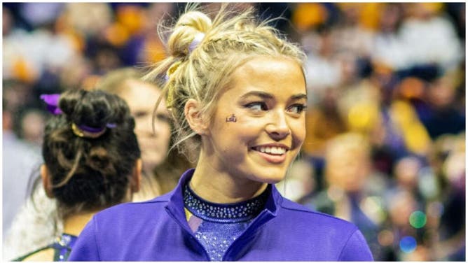 Star LSU gymnast Olivia Dunne sees massive NIL boost. (Credit: Getty Images)