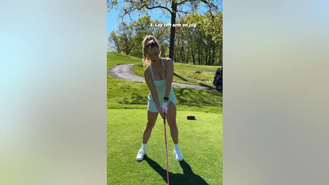 Paige Spiranac Drops Instructional Video For How To Swing A Golf Club With  A Big Chest