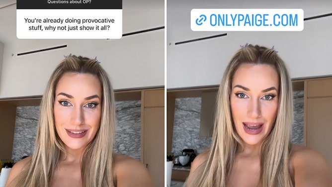Paige Spiranac rival Grace Charis called 'goddess' as she leaves nothing to  the imagination with no bra for golf demo
