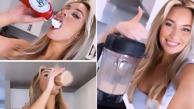 Paige Spiranac milkshake video