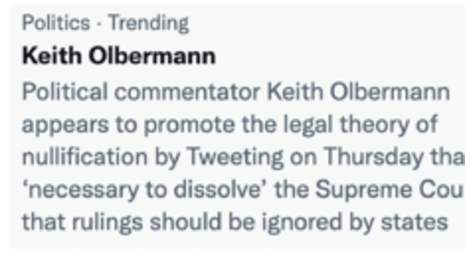 Keith Olbermann Calls for Dissolution of Supreme Court Keith Olbermann Calls for Dissolution of Supreme Court