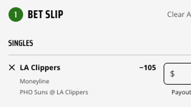 Los Angeles Clippers vs. Phoenix Suns betting odds from DraftKings Sportsbook as of Sunday, October 23 at 12:15 p.m. ET