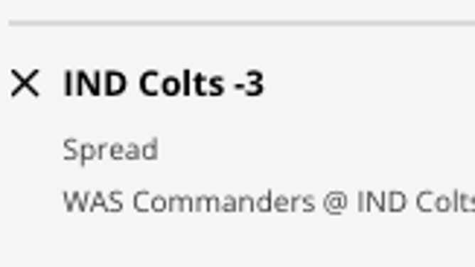 The Indianapolis Colts' odds vs. the Washington Commanders for Week 8 at DraftKings Sportsbook as of Tuesday, October 25th.