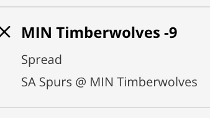 The Minnesota Timberwolves' odds at DraftKing Sportsbook vs. the San Antonio Spurs as of Wednesday, October 26th at 1 p.m. ET.