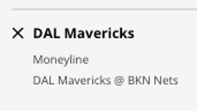 The Dallas Mavericks' betting odds vs. the Brooklyn Nets at DraftKings Sportsbook as of Thursday, October 27th at 1:30 a.m. ET.
