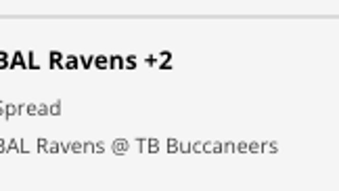 The Baltimore Ravens odds vs. the Tampa Bay Buccaneers at DraftKings Sportsbook as of Thursday, October 27th at 3:05 p.m. ET.