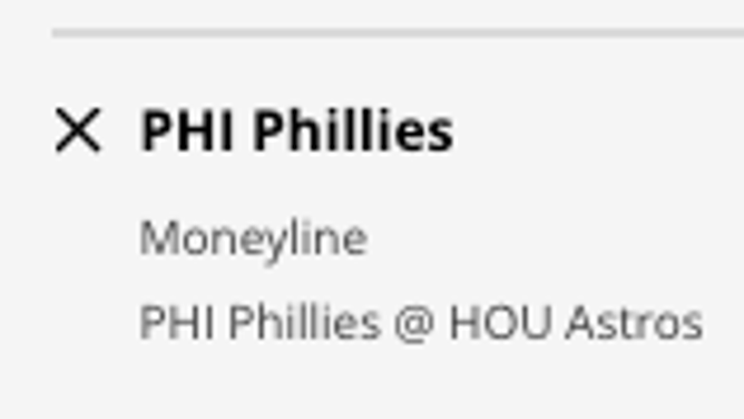 The Philadelphia Phillies odds at DraftKings Sportsbook in Game 1 of the 2022 World Series vs. the Houston Astros.