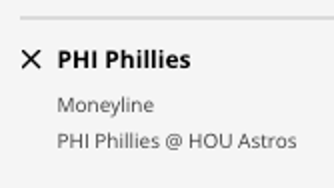 The Philadelphia Phillies' odds vs. the Houston Astros for Game 2 of the 2022 World Series at DraftKings Sportsbook as of Saturday, October 29th at 1:00 p.m. ET.