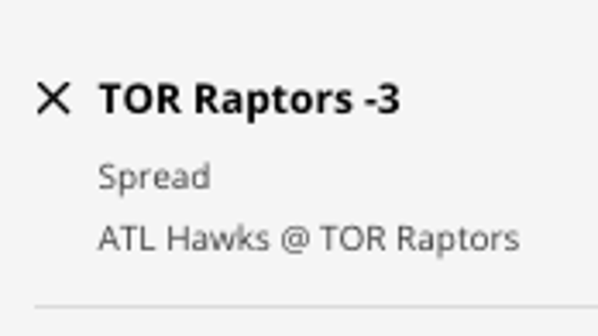 The Toronto Raptors' odds vs. the Atlanta Hawks at DraftKings Sportsbook as of Monday, October 31st at 12:30 p.m. ET.