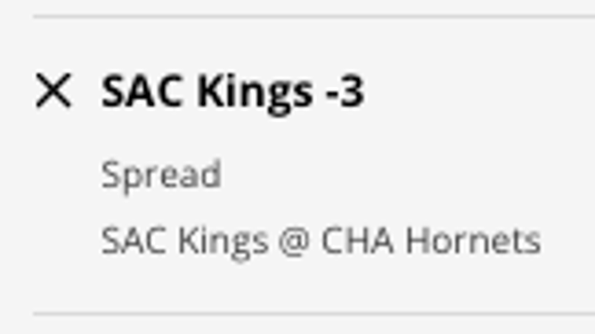 The Sacramento Kings' odds at the Charlotte Hornets from DraftKings Sportsbook as of Monday, October 31st at 1 p.m. ET.