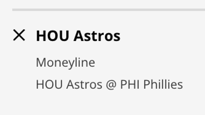 The Houston Astros' odds vs. the Philadelphia Phillies in Game 3 of the 2022 World Series courtesy of DraftKings Sportsbook as of Tuesday, November 1st at 8:30 a.m. ET.