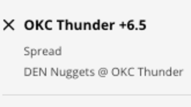 The Oklahoma City Thunder's odds vs. the Denver Nuggets courtesy of DraftKings Sportsbook as of Thursday, November 3rd at 1:40 p.m. ET.