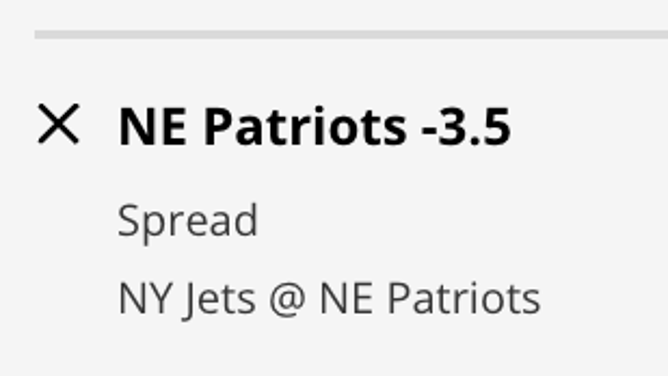 The New England Patriots' odds vs. the New York Jets from DraftKings Sportsbook as of Thursday, November 17th at 5:00 p.m. ET.