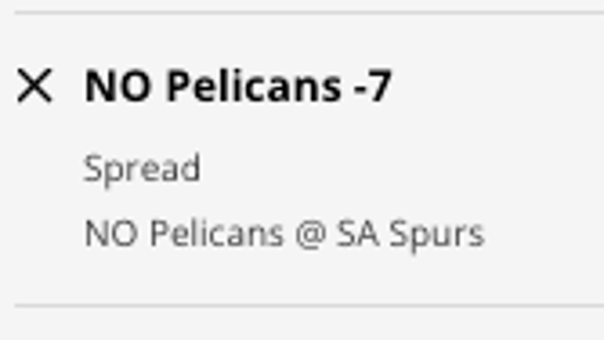 The New Orleans Pelicans' odds at the San Antonio Spurs from DraftKings Sportsbook as of Wednesday, November 23rd at 11:35 a.m. ET.