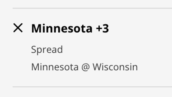 The Minnesota Golden Gophers' odds at the Wisconsin Badgers from DraftKings Sportsbook as of Friday, November 25th at 9:30 p.m. ET.