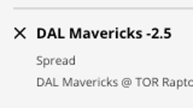 The Dallas Mavericks' odds at the Toronto Raptors from DraftKings Sportsbook as of Saturday, November 26th at 11:30 a.m. ET.
