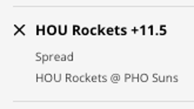 The Houston Rockets' odds at the Phoenix Suns from DraftKings Sportsbook as of Friday, December 2nd at 2:00 a.m. ET.