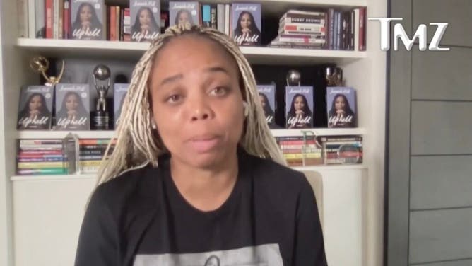 Jemele Hill finally found a place for all the unsold copies of her book. Her own bookshelf!