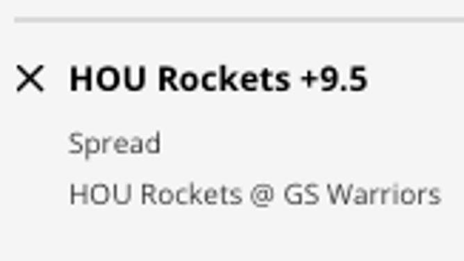 The Houston Rockets' odds at the Golden State Warriors from DraftKings Sportsbook as of Saturday, December 3rd at 11:00 a.m. ET.