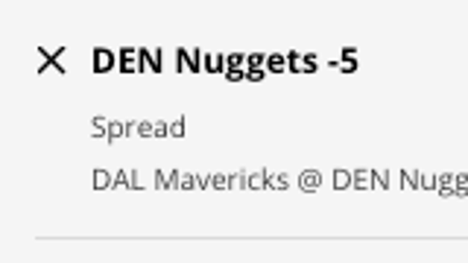 The Denver Nuggets' odds vs. the Dallas Mavericks from DraftKings Sportsbook as of Tuesday, December 6th at 2:50 p.m. ET.