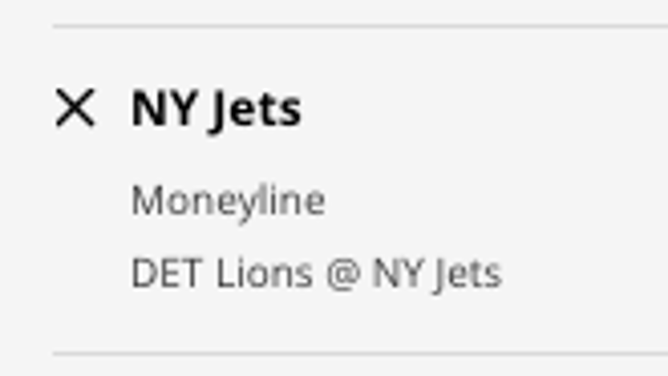 The New York Jets' odds vs. the Detroit Lions from DraftKings Sportsbook as of Tuesday, December 13th at 2:50 p.m. ET.