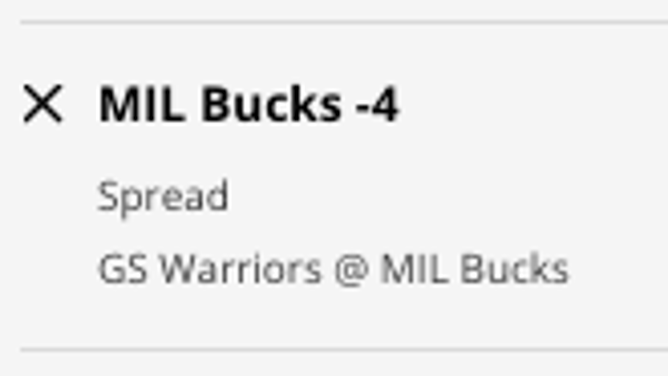 The Milwaukee Bucks' odds vs. the Golden State Warriors from DraftKings Sportsbook as of Tuesday, December 13th at 11:10 a.m. ET.