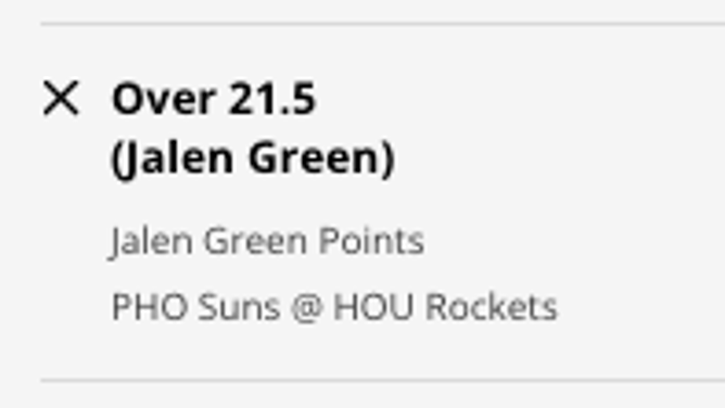 Houston Rockets SG Jalen Green's odds for his point prop at DraftKings Sportsbook as of Tuesday, December 13th at 12:20 p.m. ET.