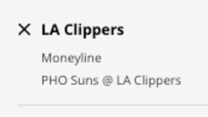 The Los Angeles Clippers' odds vs. the Phoenix Suns from DraftKings Sportsbook as of Thursday, December 15th at 12:45 p.m. ET.