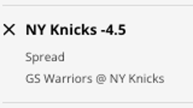The New York Knicks' odds vs. the Golden State Warriors from DraftKings Sportsbook as of Tuesday, December 20th at 1 a.m. ET.