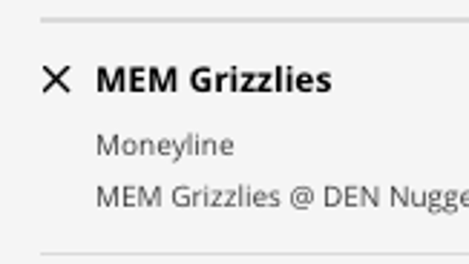 The Memphis Grizzlies' odds at the Denver Nuggets from DraftKings Sportsbook as of Tuesday, December 20th at 1 a.m. ET.