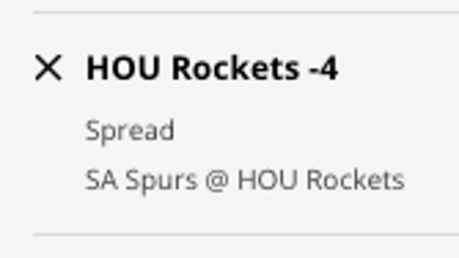 The Houston Rockets' odds vs. the San Antonio Spurs from DraftKings Sportsbook as of Monday, December 19th at 12:20 p.m. ET.