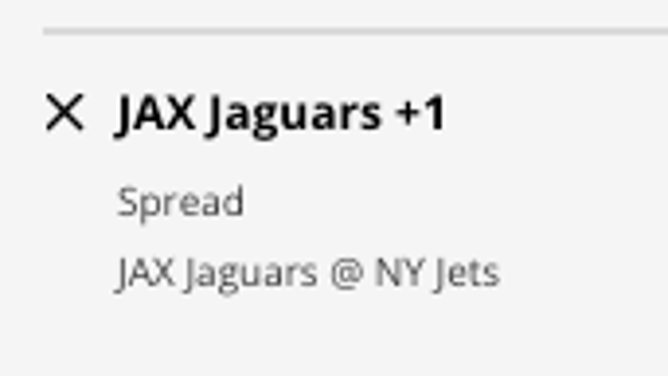 The Jacksonville Jaguars' odds at the New York Jets from DraftKings Sportsbook as of Tuesday, December 20th at 1:45 p.m. ET.
