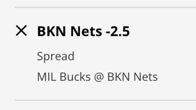The Brooklyn Nets' odds vs. the Milwaukee Bucks from DraftKings Sportsbook as of Friday, December 23rd at 3 p.m. ET.