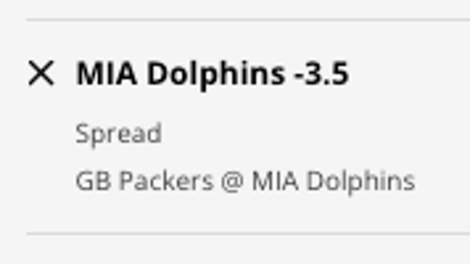 The Miami Dolphins' odds vs. the Green Bay Packers from DraftKings Sportsbooks as of Saturday, December 24th at 12:30 p.m. ET.